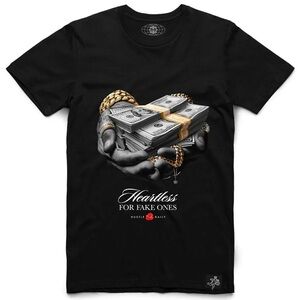 Sz M heartless cash hands Black Graphic T-Shirt